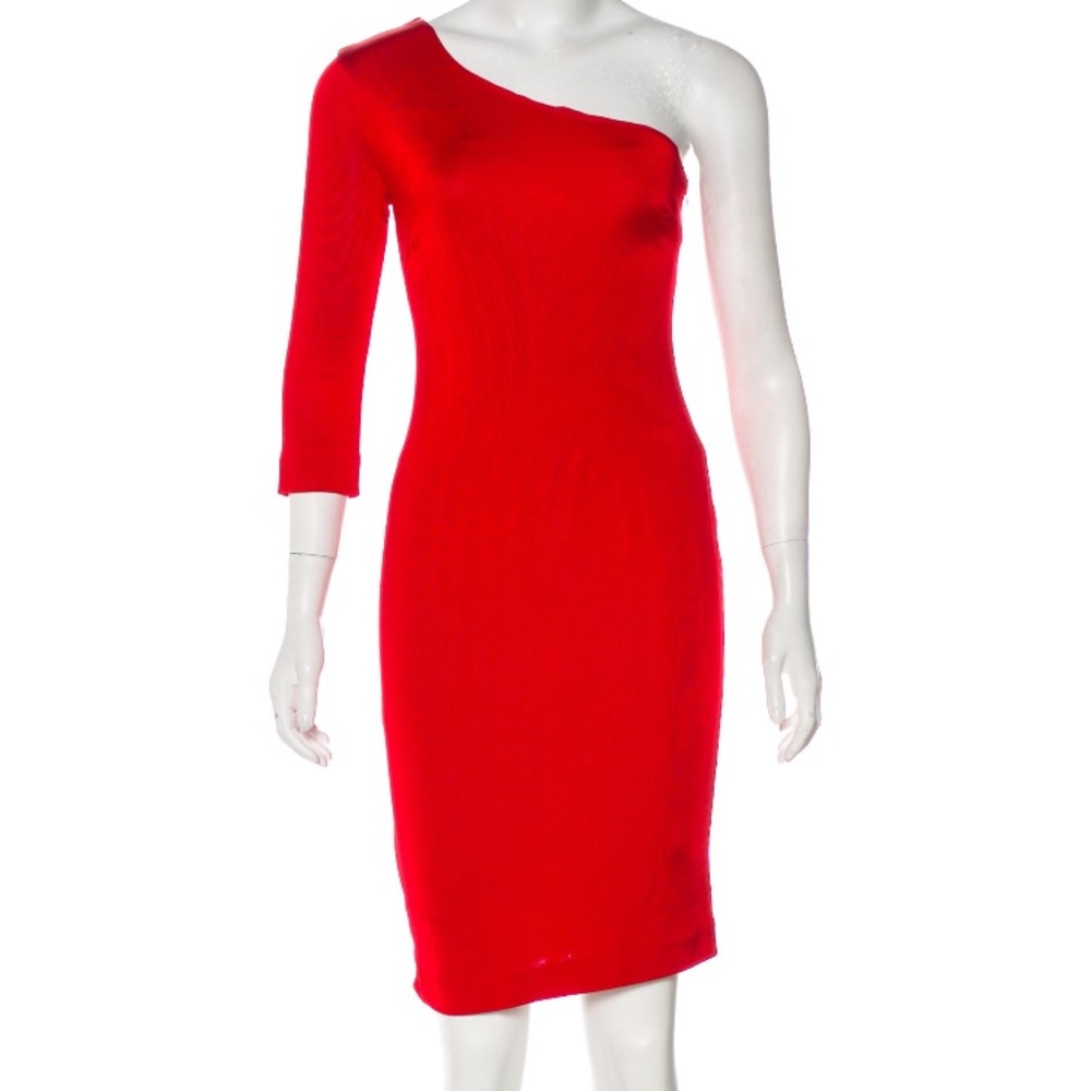 Joseph one shoulder knee length dress